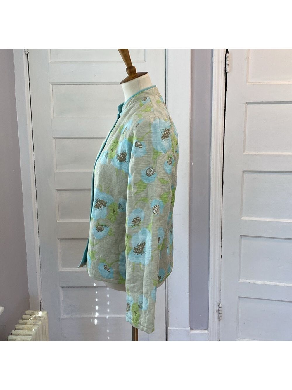 Reversible Silk Blend Quilted Jacket, Size S - Picture 9 of 17